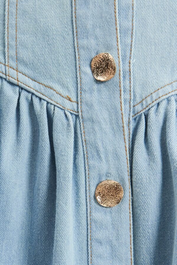 Maxi Denim Skirt In Light Blue - Image 7