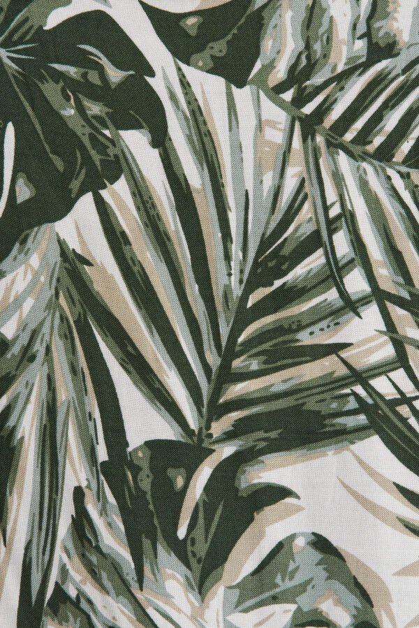 Maxi Skirt In Green Leaf Print - Image 7