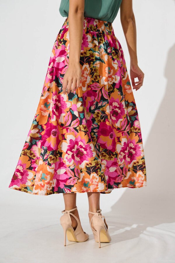 Maxi Skirt In Multi Floral Print - Image 3