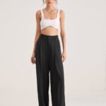 Oversized High Waisted Pleat Front Trousers - Image 4