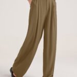 Oversized High Waisted Pleat Front Trousers - Image 14