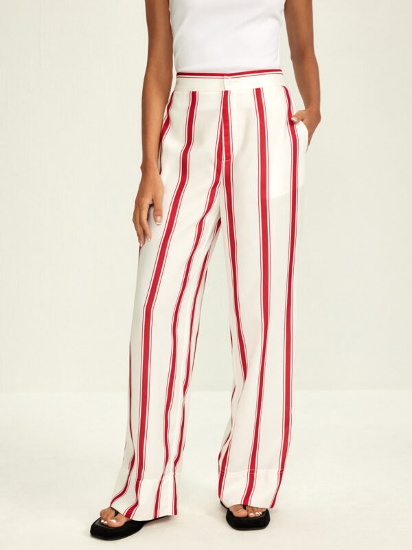 Striped Wide Leg Pants - Image 4