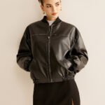 Vintage Zipper PU Leather Short Jacket