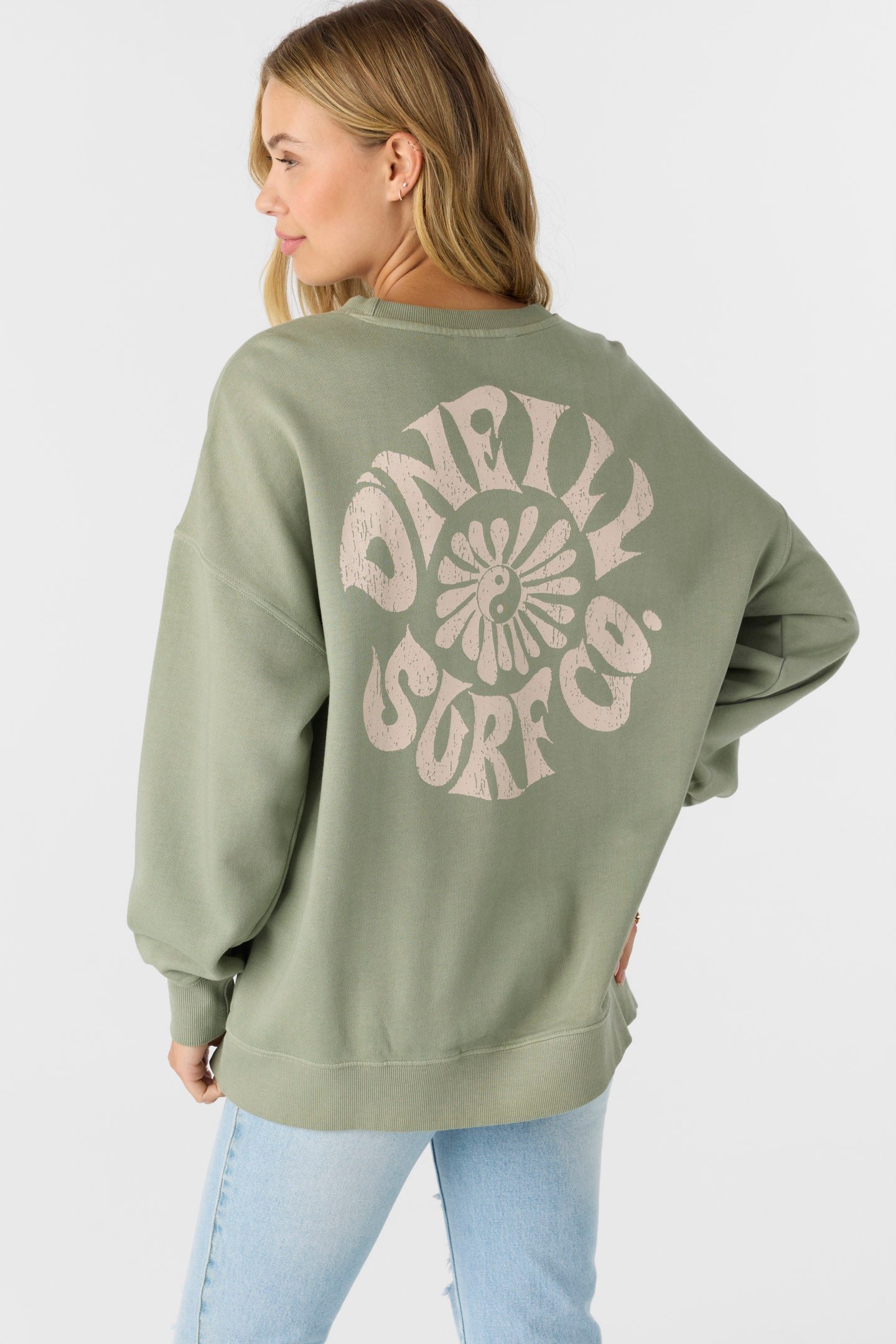 CREWNECK OVERSIZED-FIT FLEECE PULLOVER